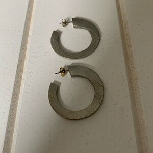 Pewter hoop earrings